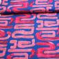 Preview: Viskose Ethno Motiv - blau pink